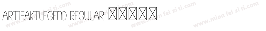 ArtifaktLegend Regular字体转换